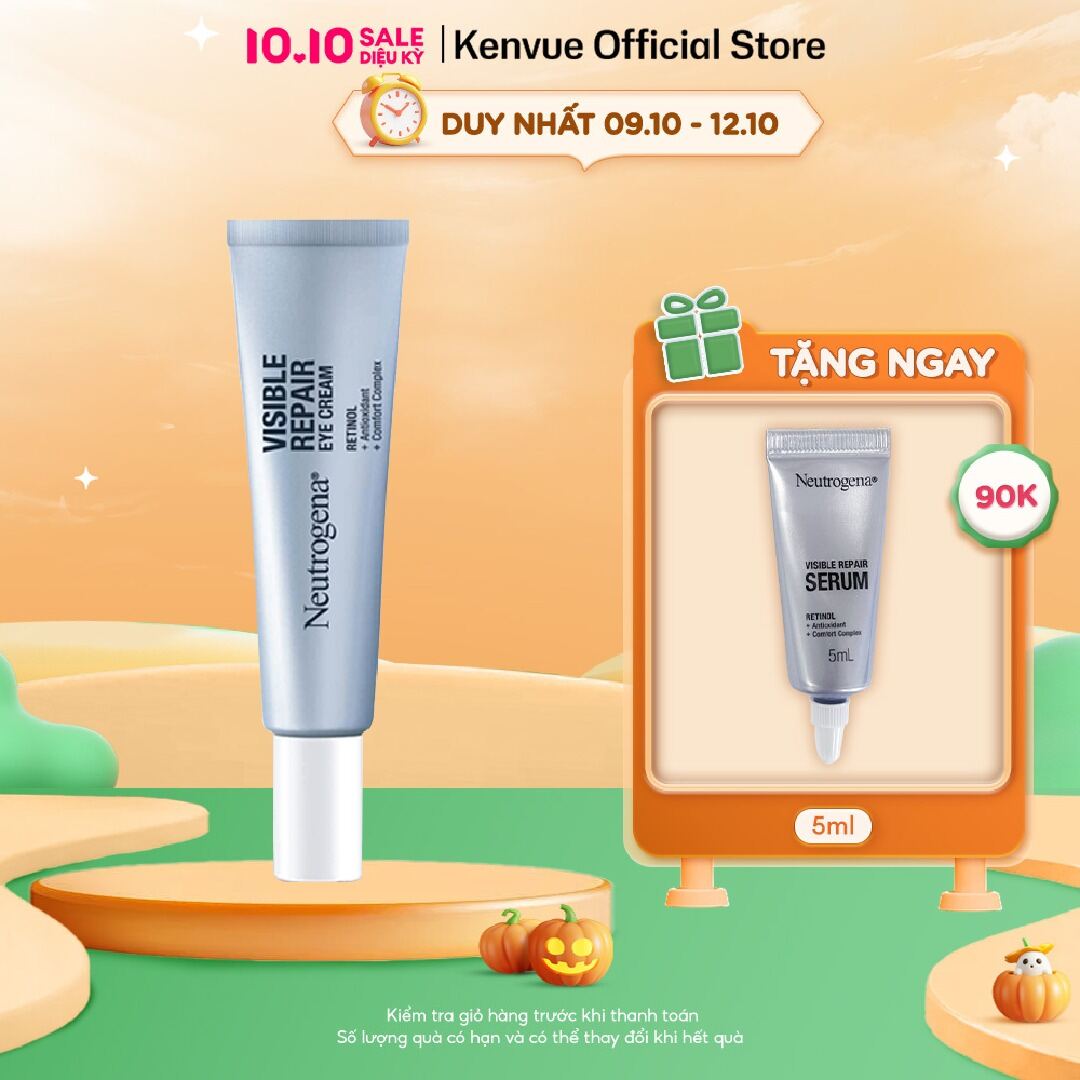 Kem mắt Retinol Chống Lão Hóa Giảm Nhăn Neutrogena Visible Repair Eye Cream (15g)