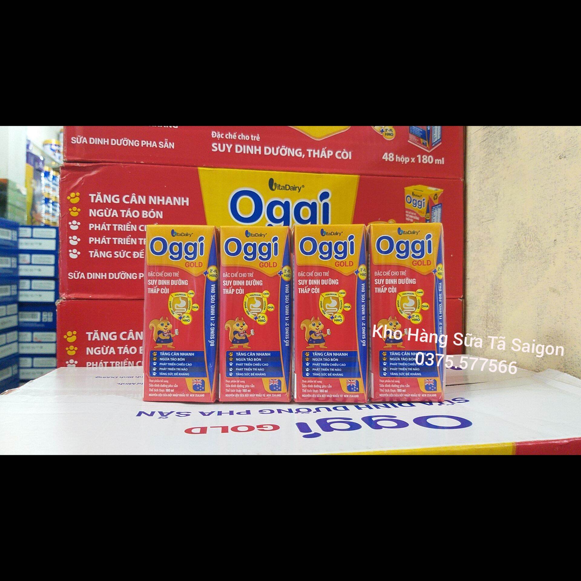 Sữa oggi nước thùng 48 hộp x 180ml