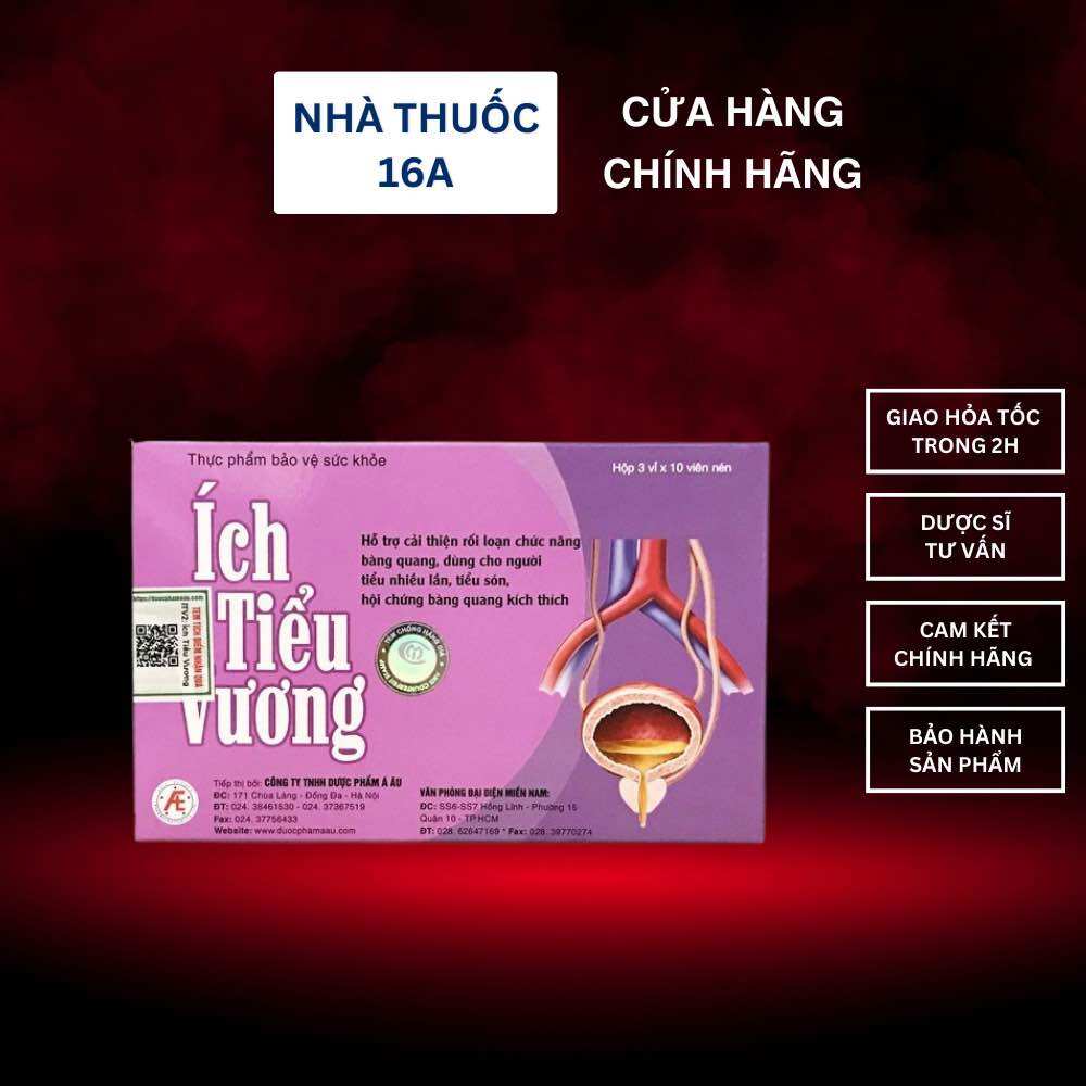 Ích tiểu vương hộp 20 viên - miễn phí vận chuyển - dược phẩm á âu - hỗ trợ hệ tiết niệu, giảm tiểu són, tiểu buốt, tiểu đêm
