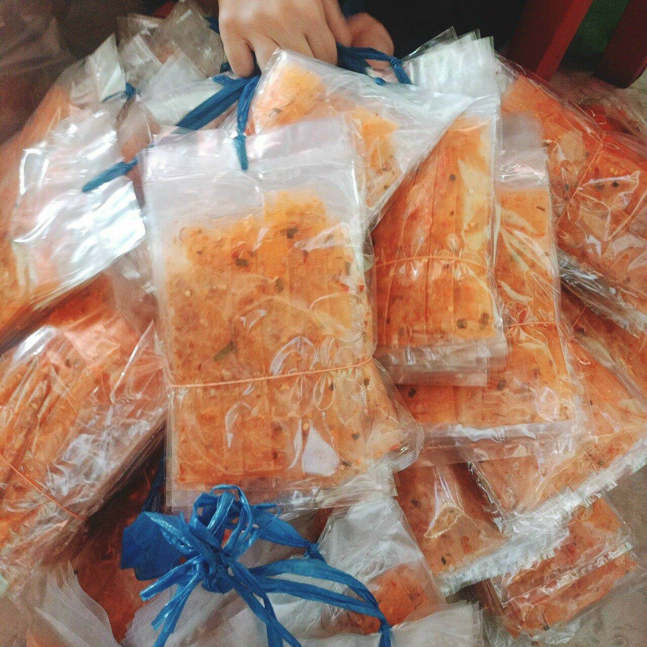 (combo 10 bịch) Bánh tráng dẻo tôm cuộn hành phi