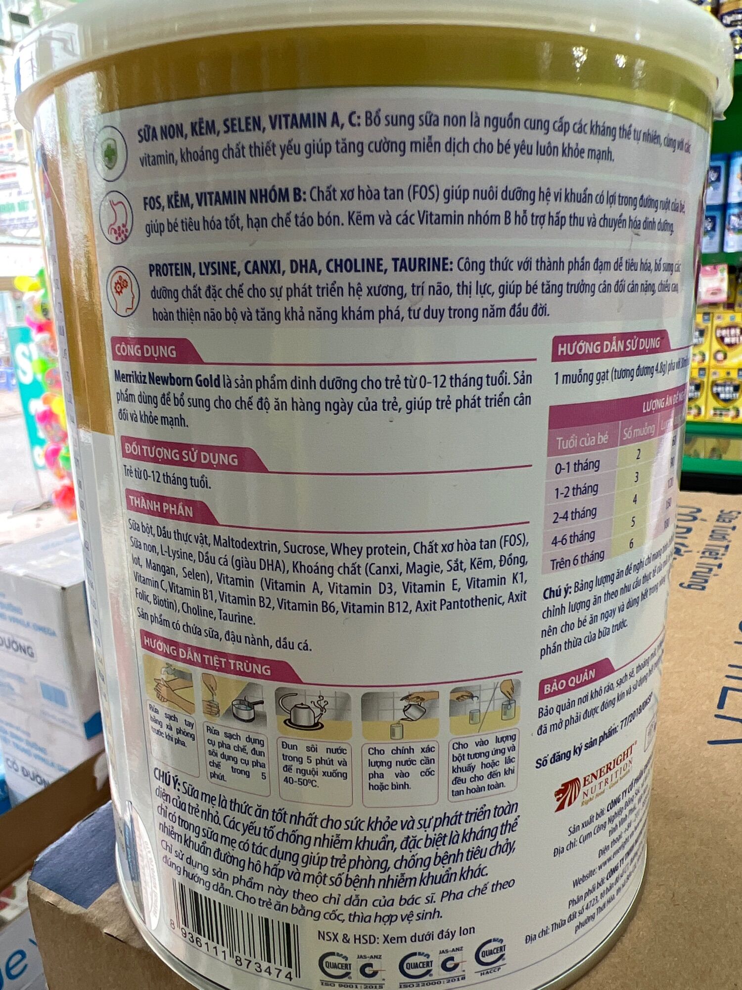 [HCM]Sữa Merrikiz gold newborn 900g