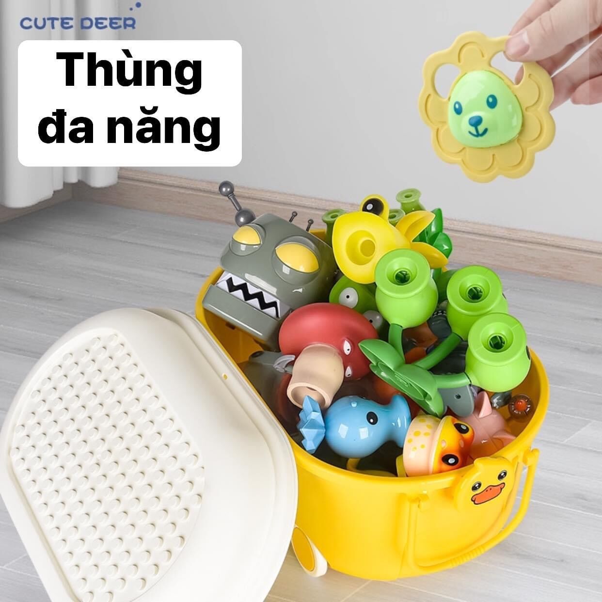 khăn ướt thùng xe nhựa con vịt 1 thùng 10bịch