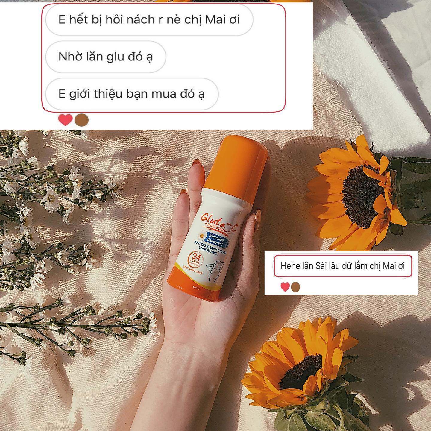 Lăn khử mùi Gluta-C, mờ thâm, dưỡng trắng da (chính hãng)