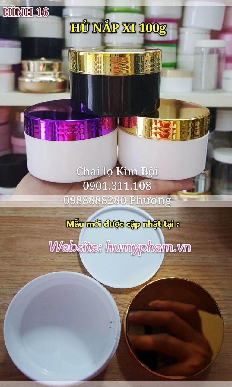 Hủ đựng kem body 100g nắp xi