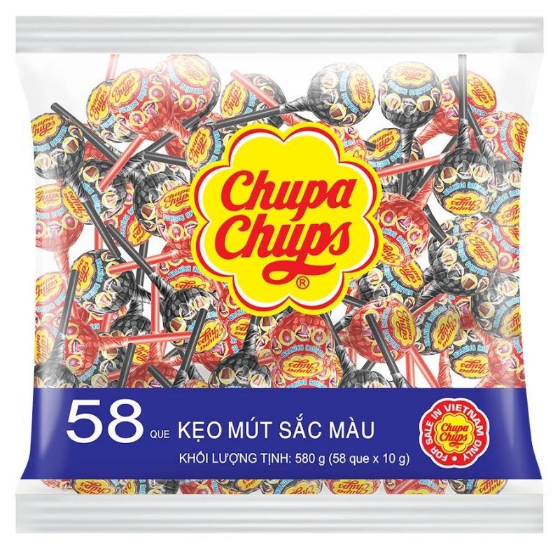 BỊCH SIÊU TO KẸO MÚT QUE SẮC MÀU CHUPA CHUPS(NGẪU NHIÊN)