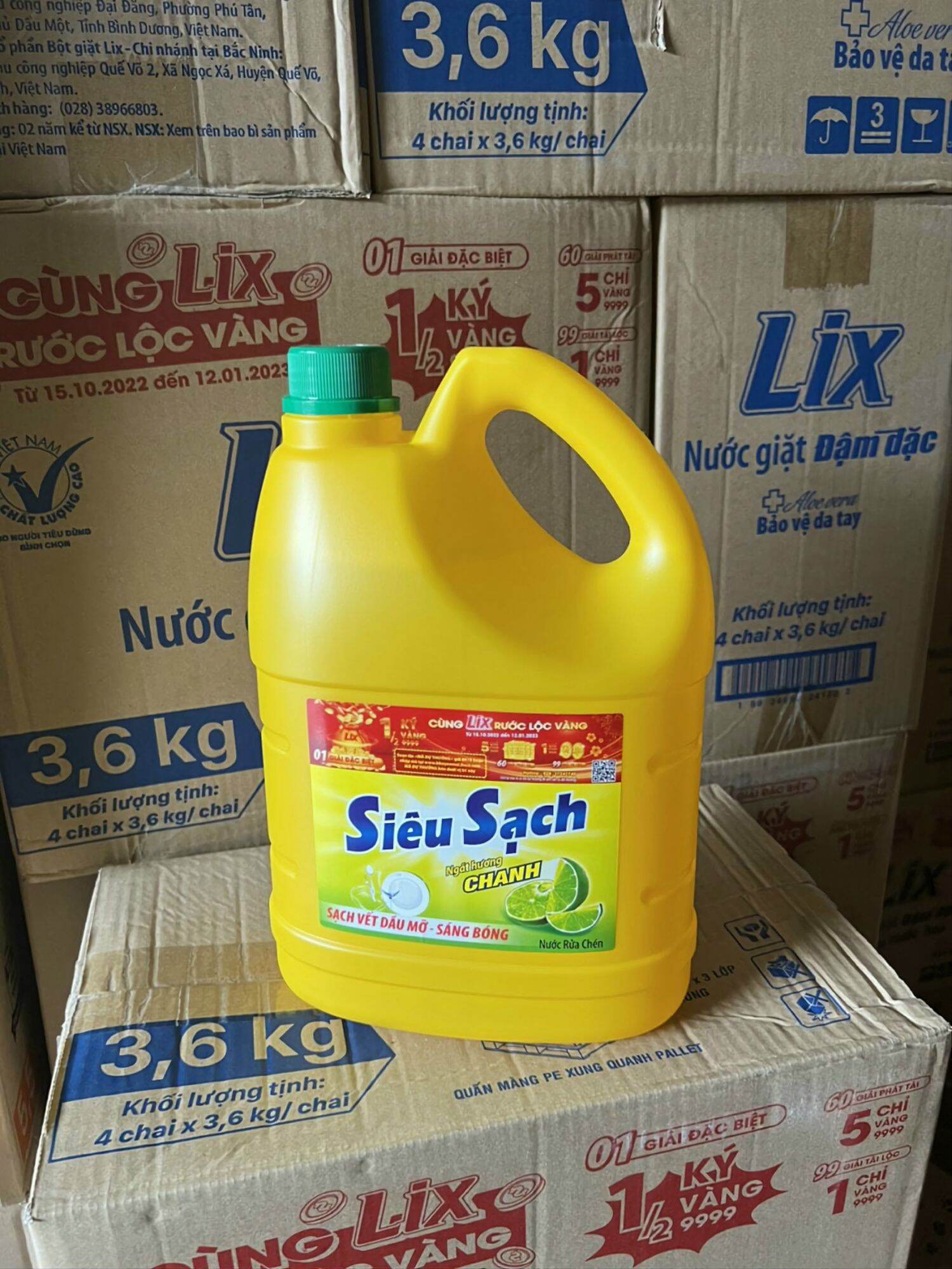 Nước rửa chén Siêu sạch bình 3.6kg