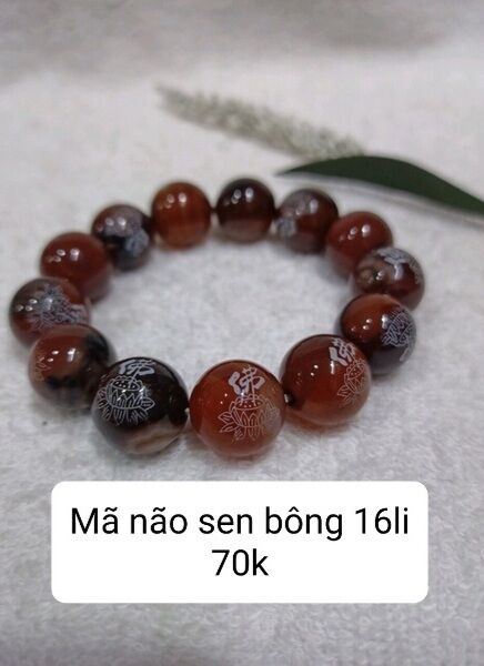 Chuỗi tay đá Mã Não sen Bông