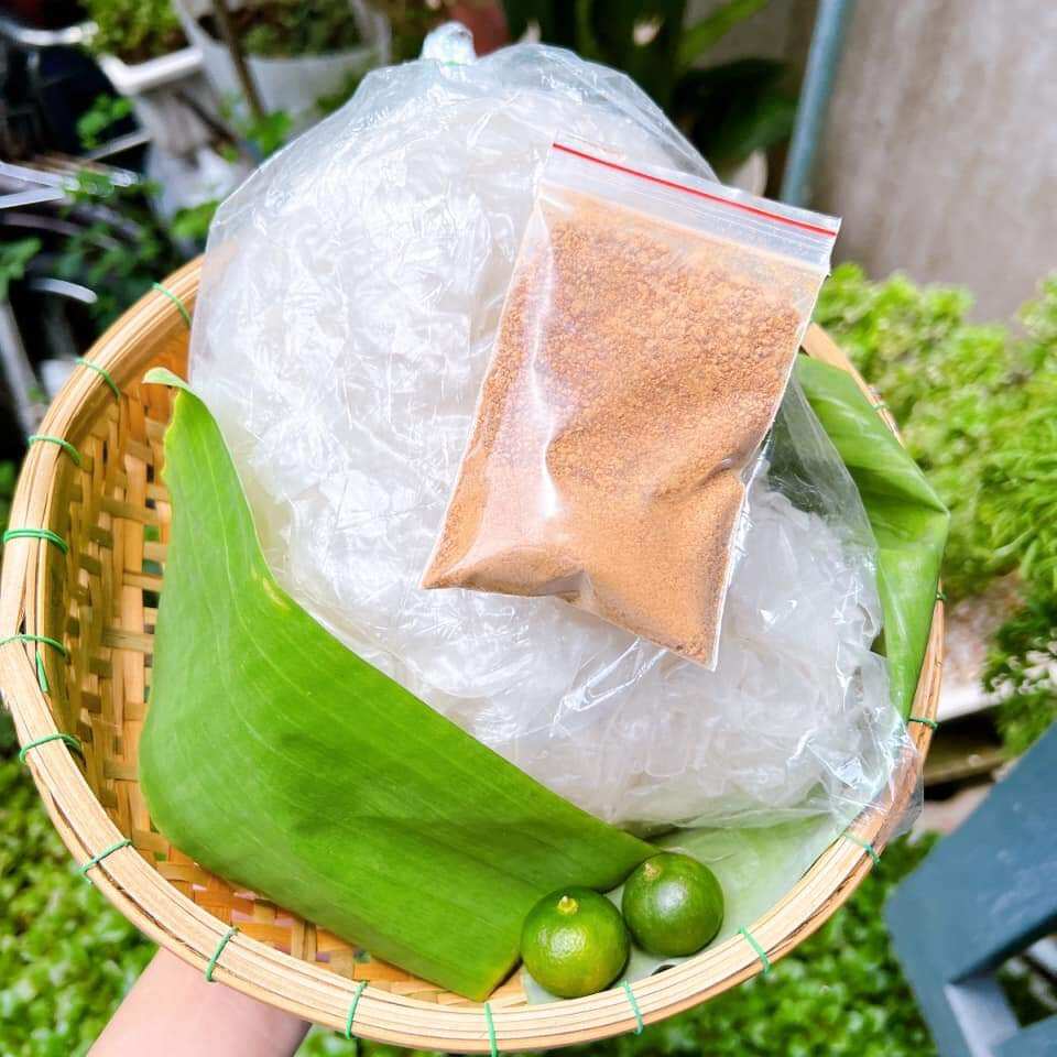 1kg bánh tráng rìa phơi sương chuẩn loại 1 dẻo kèm muối nhuyễn