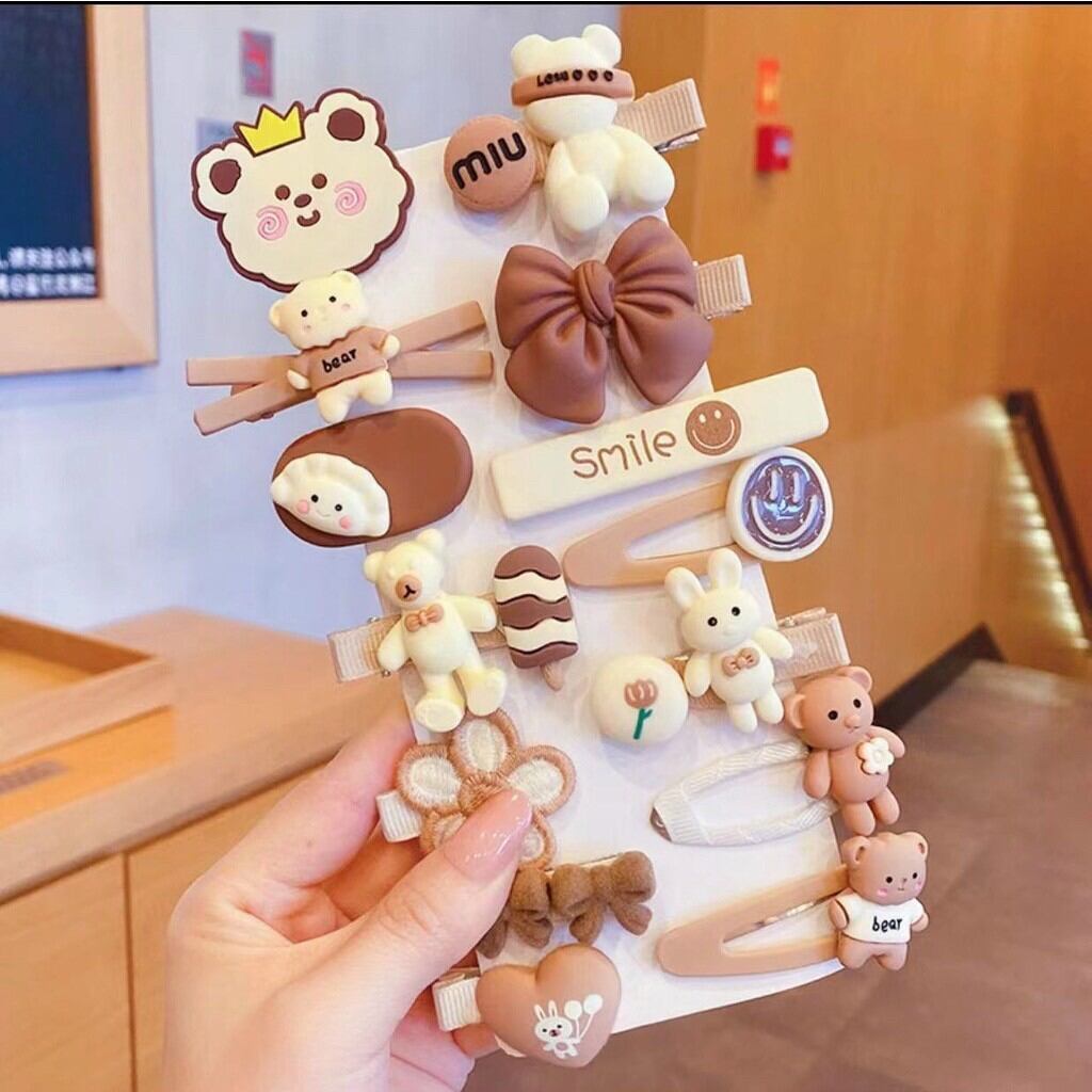 SET 14 KẸP TÓC SIÊU DỄ THƯƠNG CHO BÉ YÊU