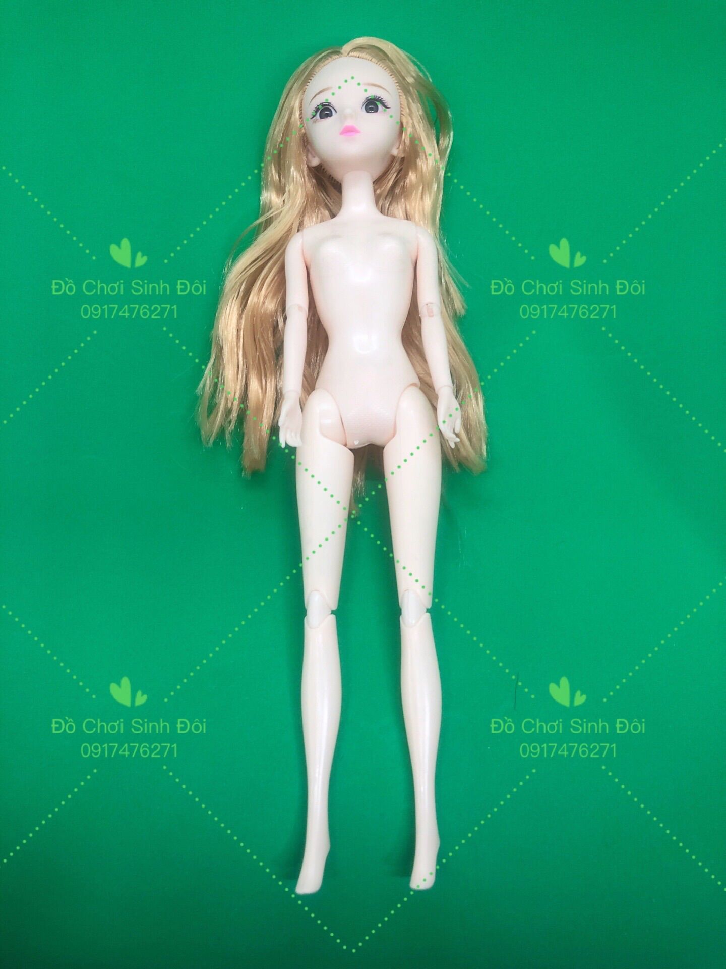 Búp bê 30 cm - thân 11 khớp mắt 3D