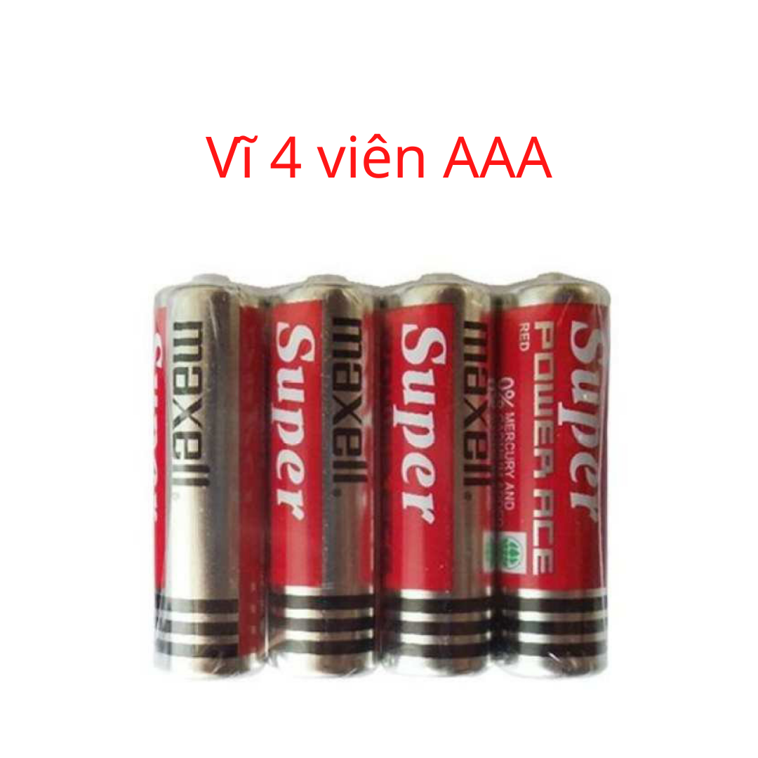 Vĩ 4 viên pin maxell size aa 1,5v