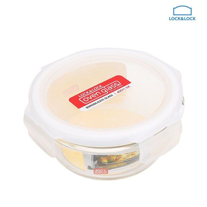 [HCM]Combo 2 hộp thuỷ tinh tròn Lock&lock 870ml