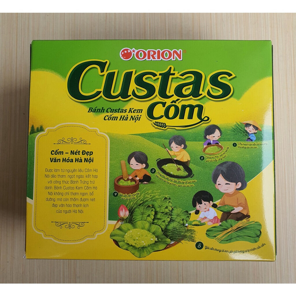 <MỚI> BÁNH CUSTAS VỊ CỐM 12Packs - HỘP 276G