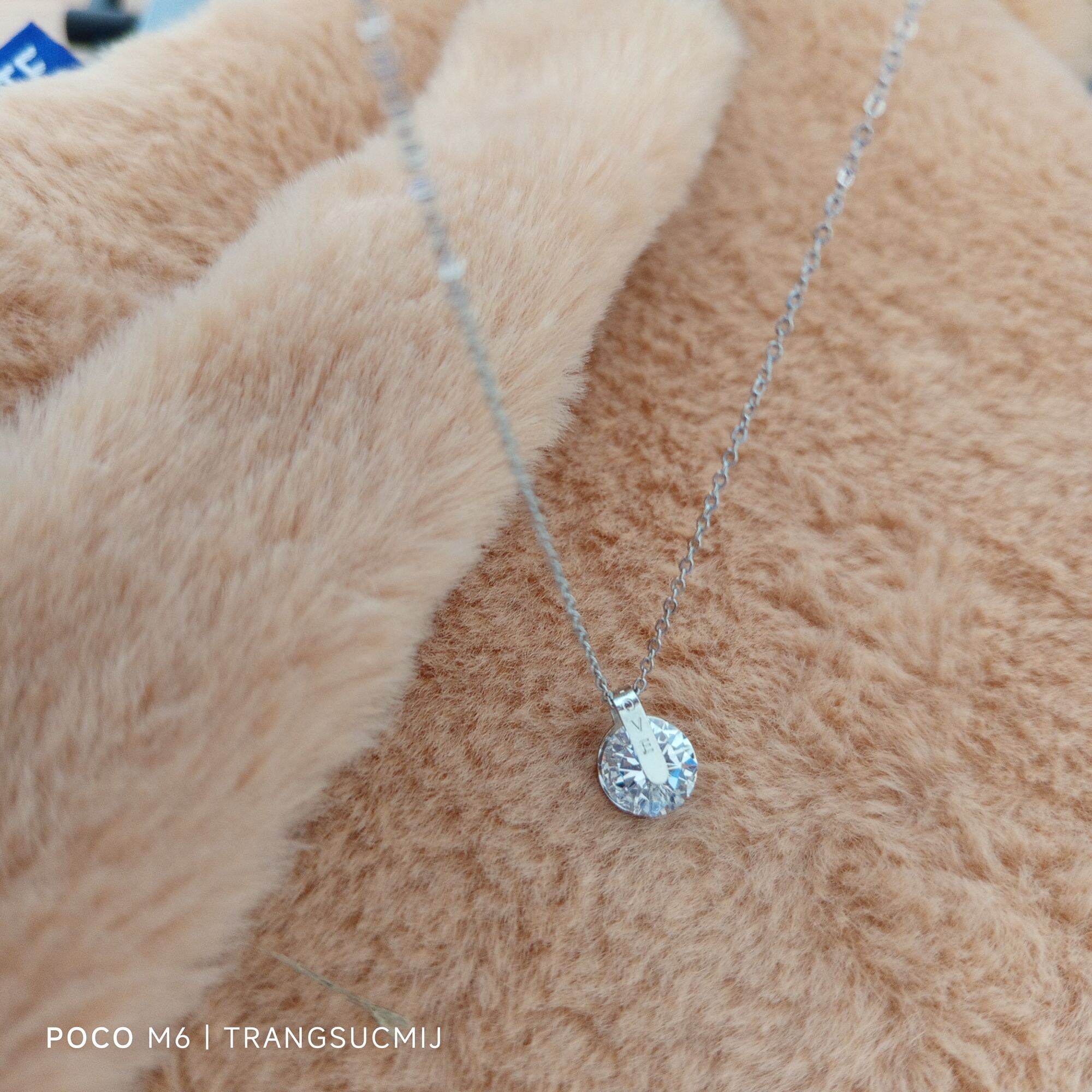 DÂY CHUYỀN TITAN ĐÁ TRÒN TRẮNG LOVE
