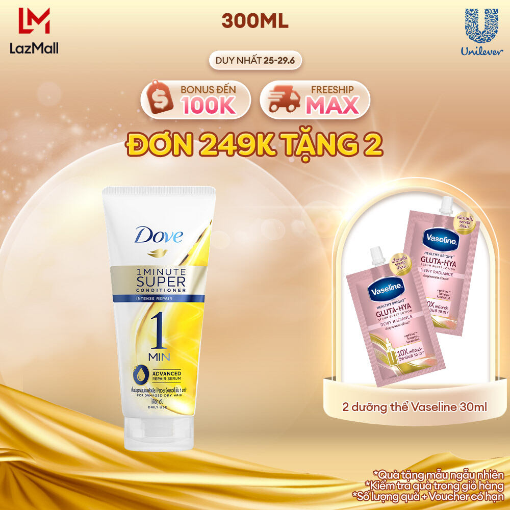Kem Xả Dove Phục Hồi Hư Tổn 300Ml