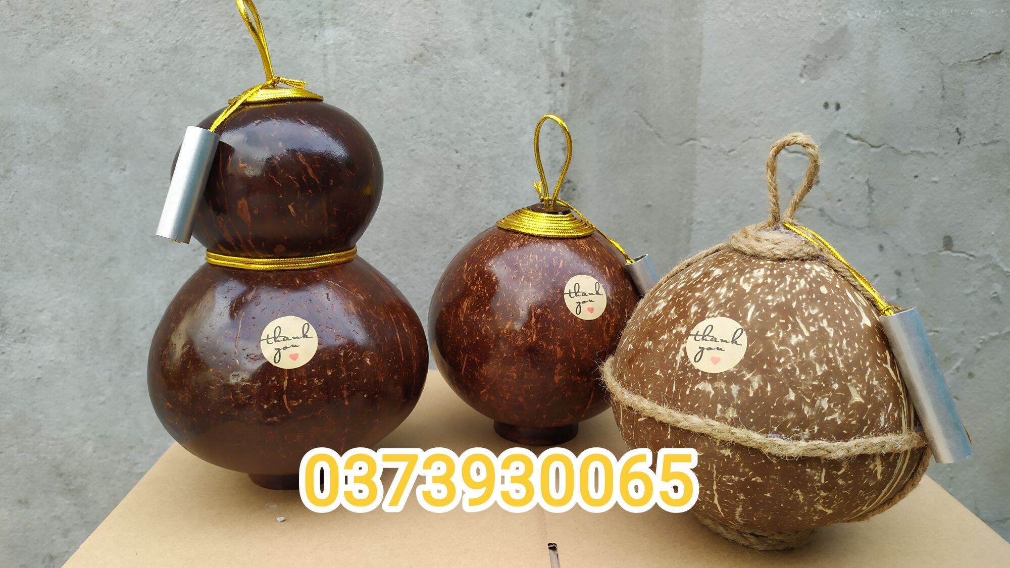 Quà tặng Tết từ Dừa - Trái Hồ lô. 100% thủ công không chất bảo quản