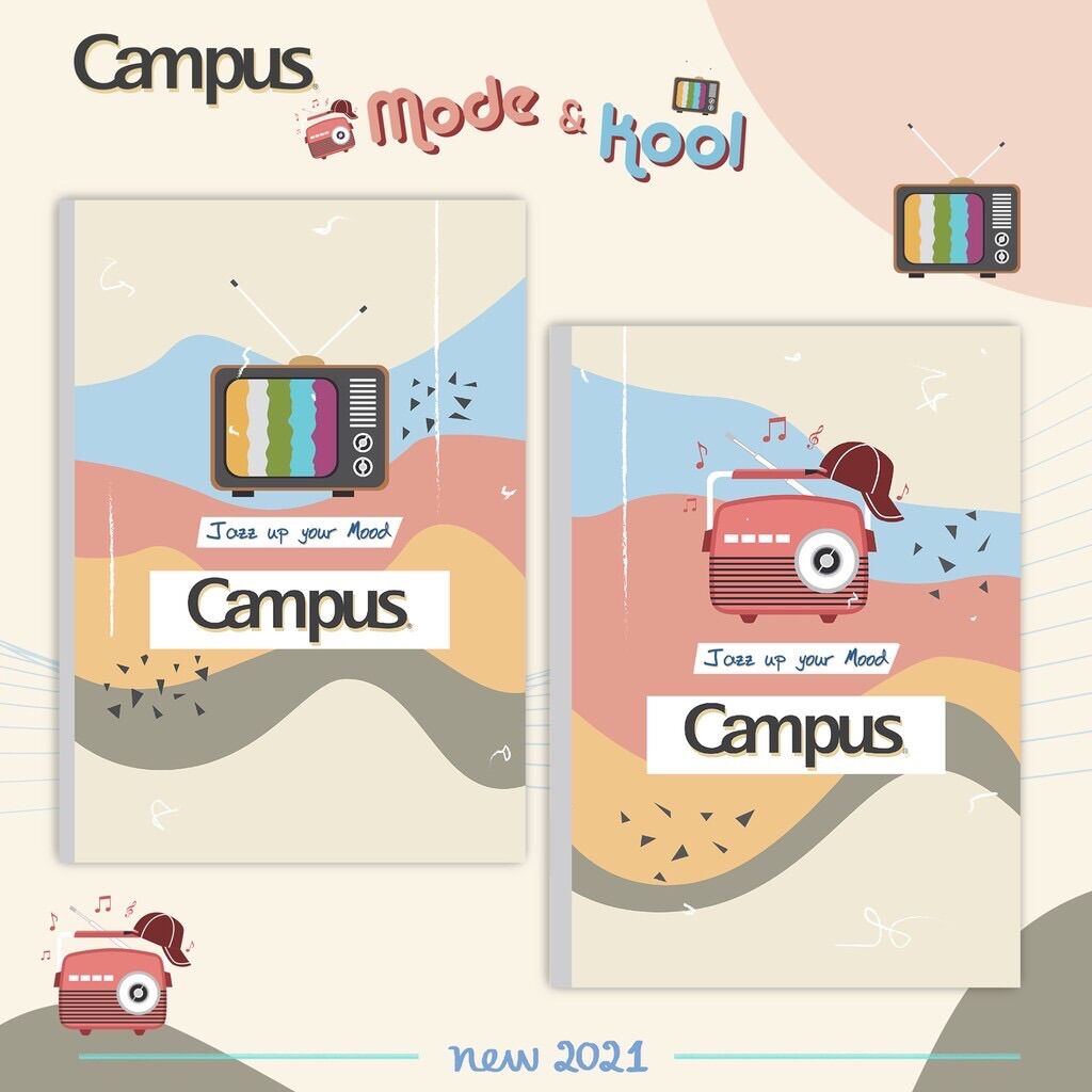 Vở Campus kẻ ngang có chấm 120 trang