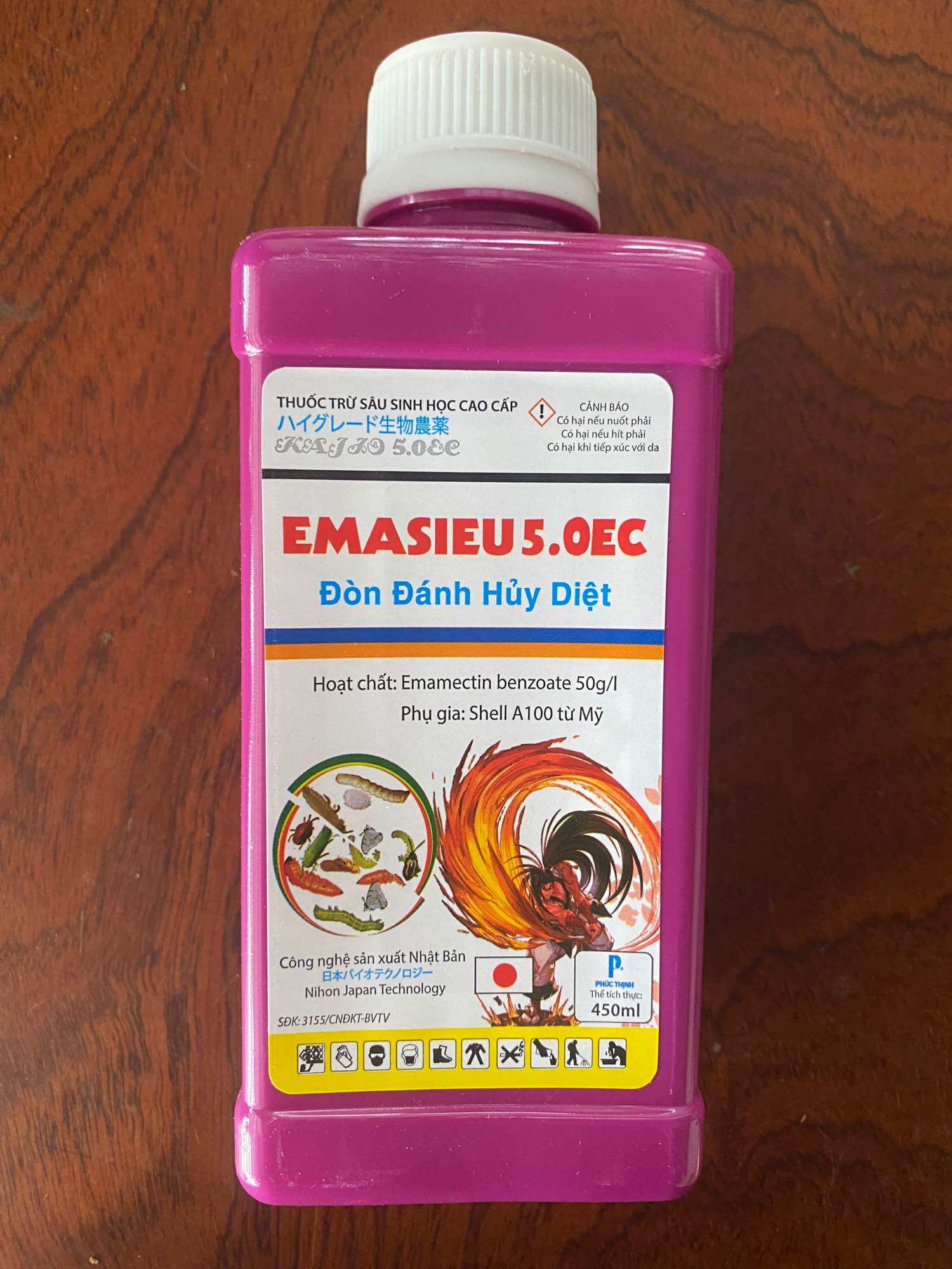 Thuốc nhện đỏ, nhện trắng, rệp sáp, rầy xanh và sâu các loại chai 450ml