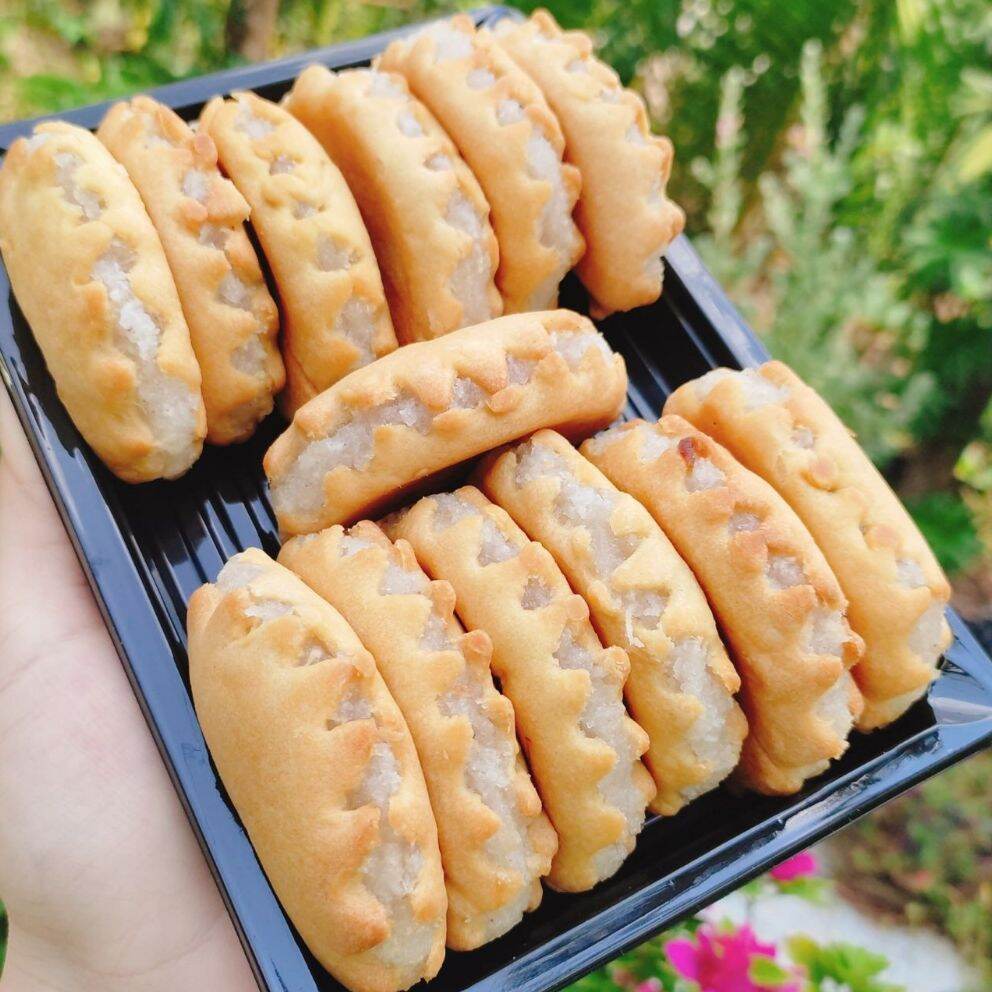 Bánh khéo nhân dừa nướng hộp 10c (Bánh xếp nhân dừa nướng)