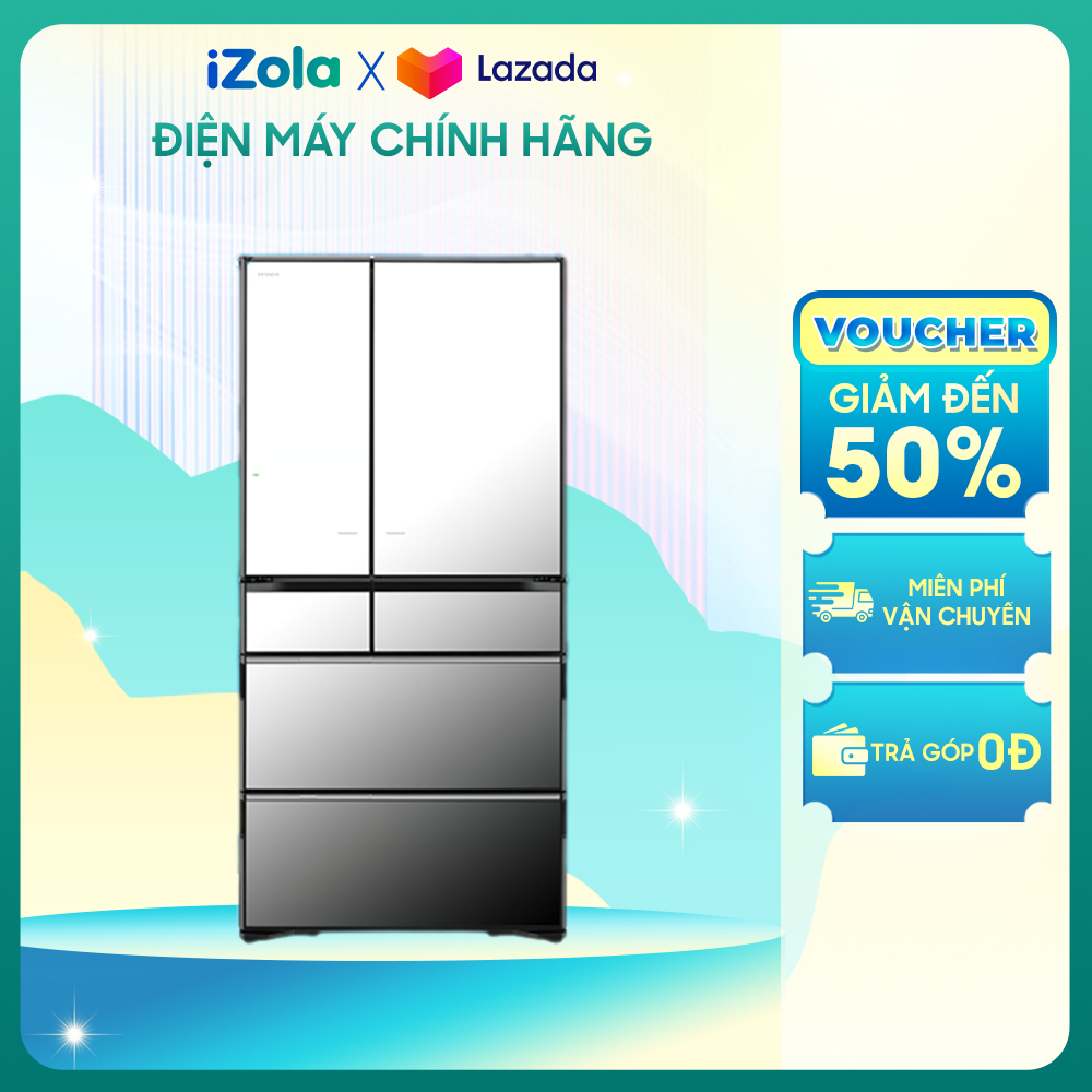 Tủ lạnh hitachi inverter 735 lít r-zx740kv-x - hàng chính hãng