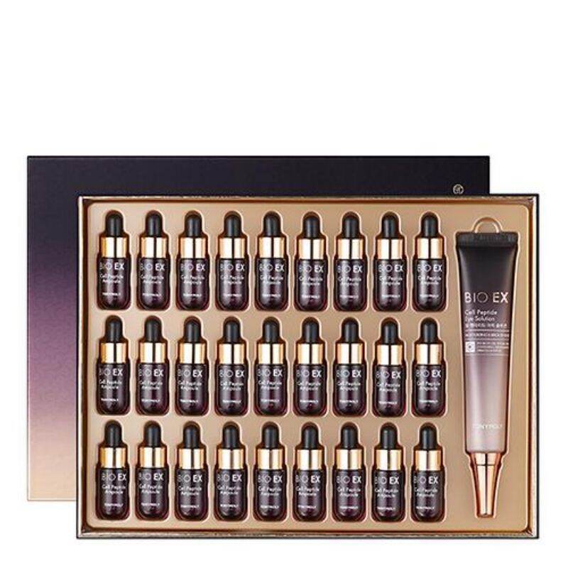 Set tinh chất chống nhăn, trắng da, căng bóng da Tonymoly Bio EX Cell Peptide Ampoule Special Set