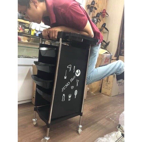 xe đẩy làm tóc 5 tầng dành cho salon