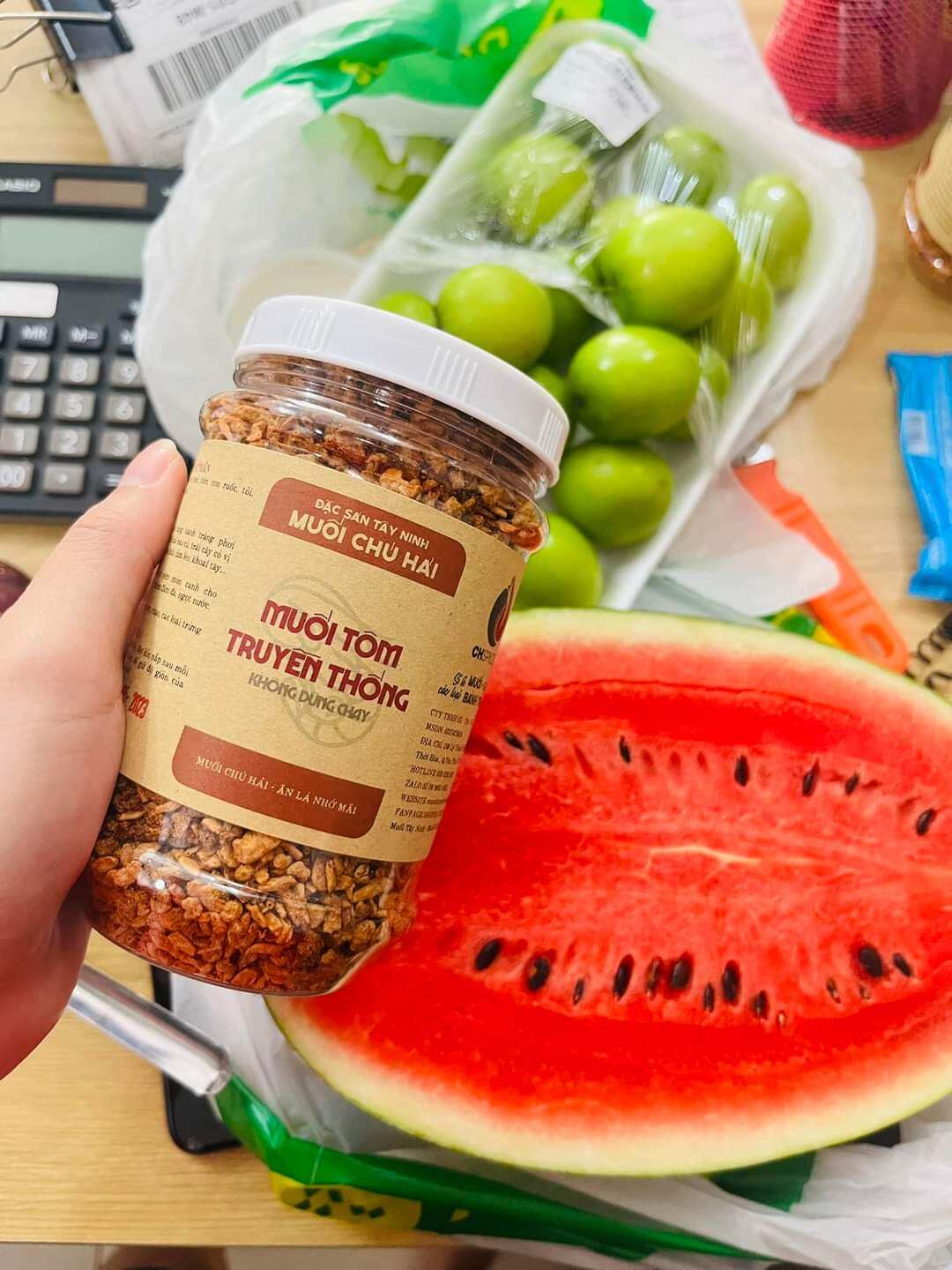 Muối tôm truyền thống chú Hải hủ 250g