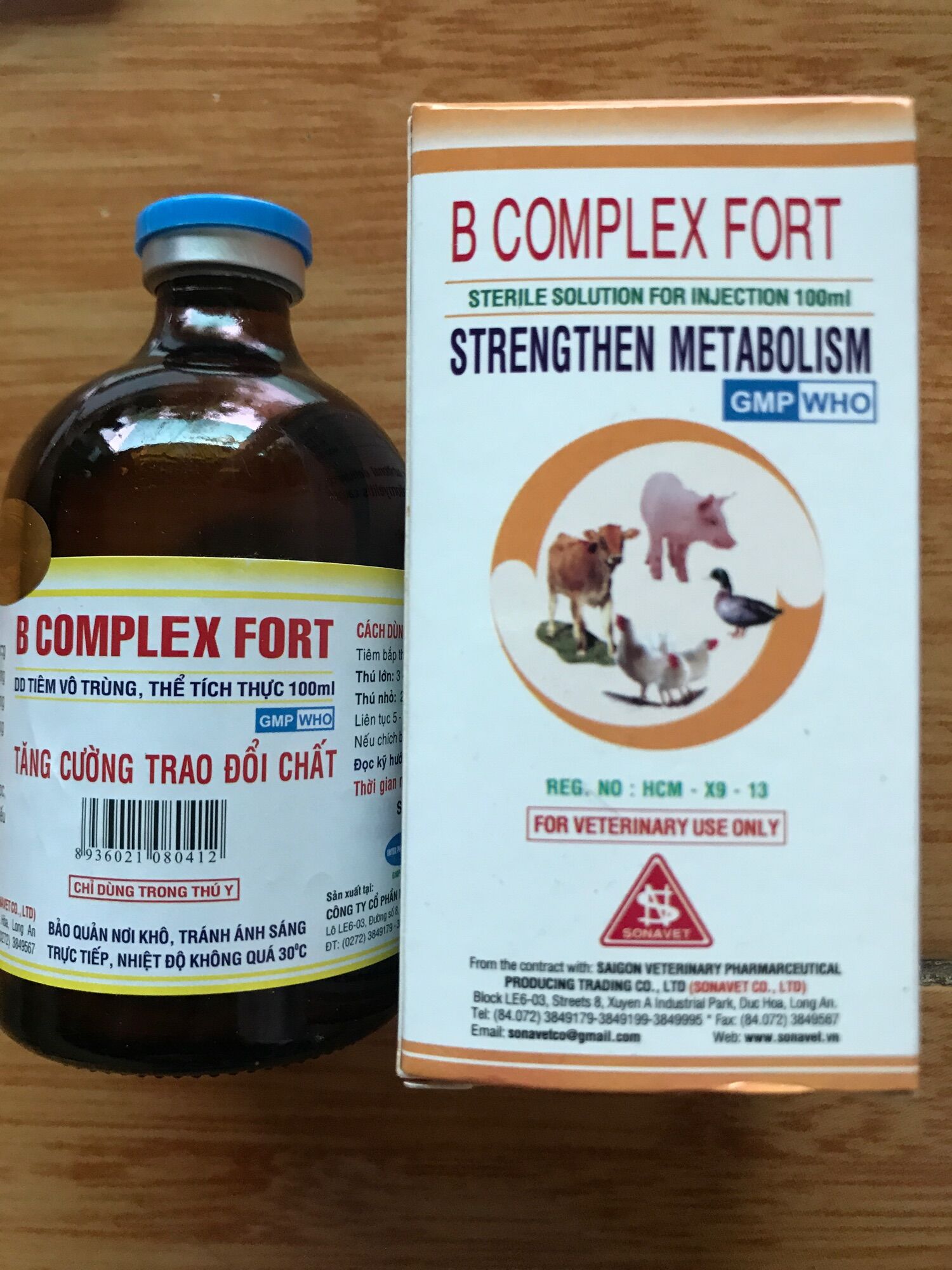 Freeship thuoc thu y chai 100 ml B COMPLEX FORT