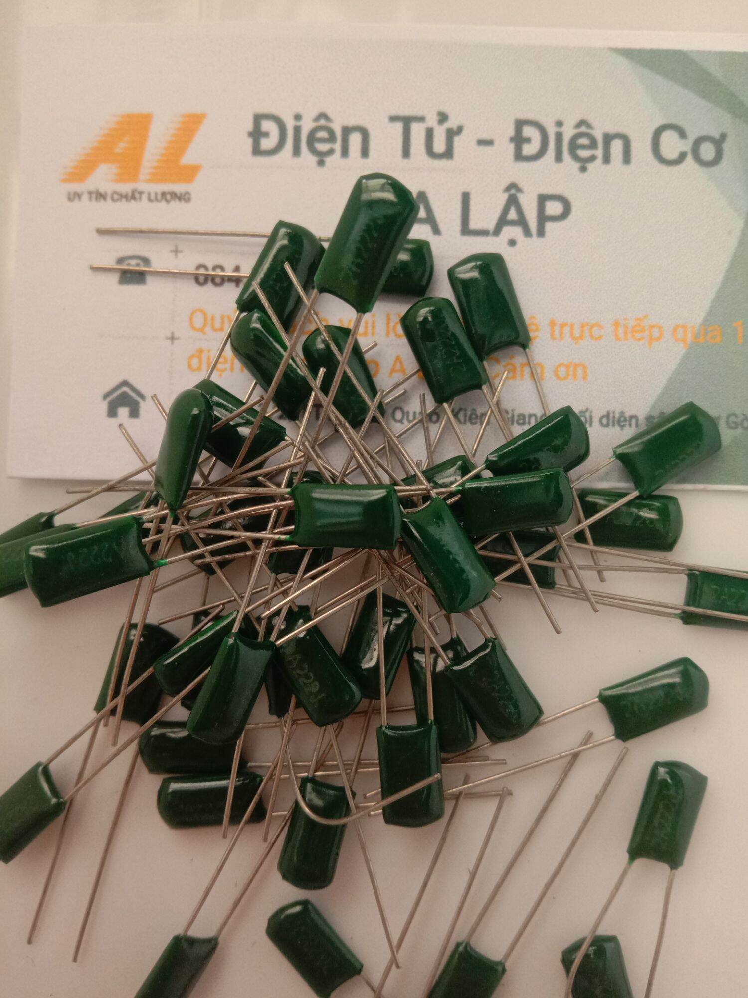 Combo 10 tụ mica xanh 2a222
