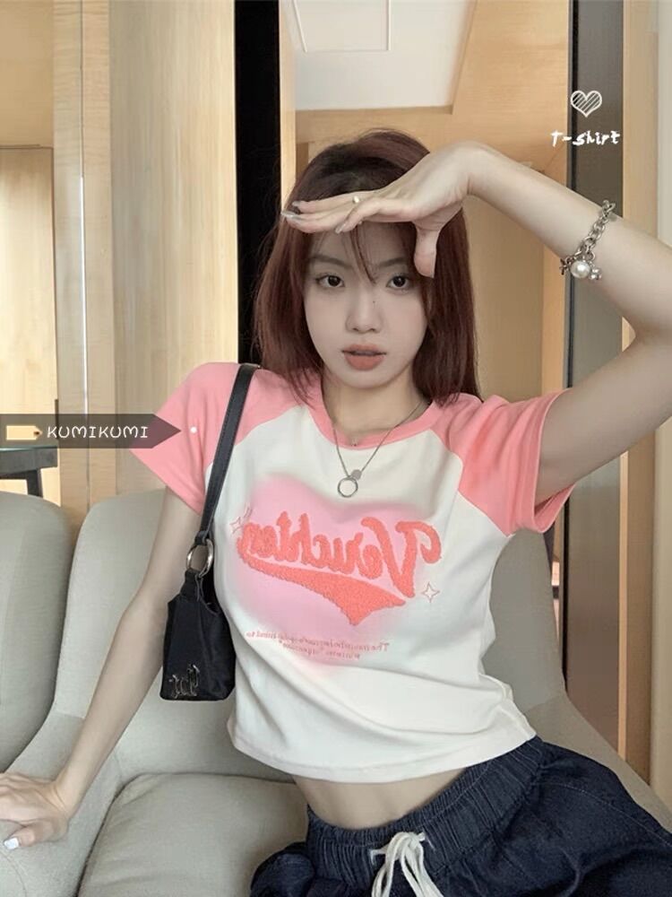 Áo croptop trái tim băng giá tm1