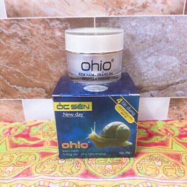 [Hcm]Kem Ohio Ốc Sên Nám Trắng Da Xoá Tàn Nhang 15G