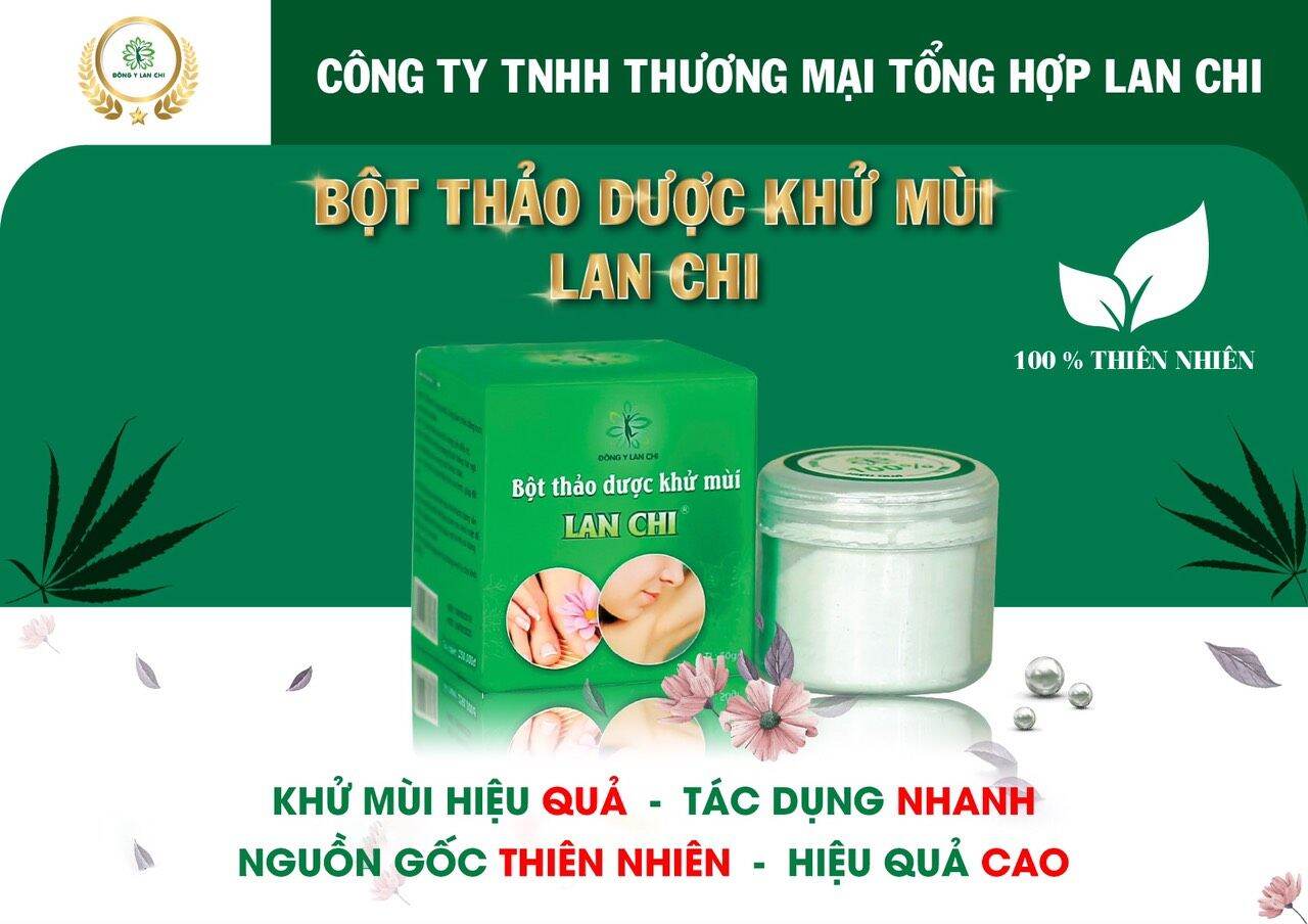 Bột khử mùi Th ảo Dượ c Lan Chi : khử mùi hôi nách, hôi chân