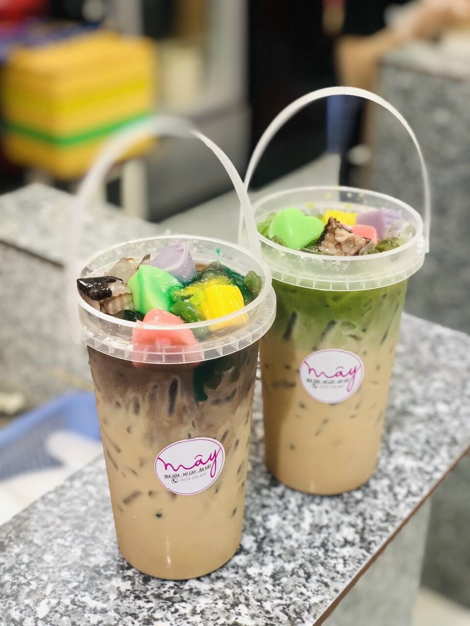 Xô nhập 1000ml đựng trà sữa, trà dâu,…