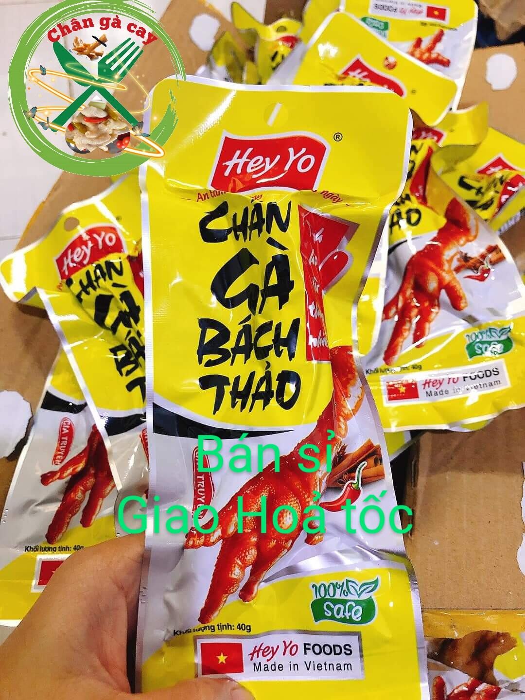 20 chân gà cay Hey Yo xuất sứ Việt Nam