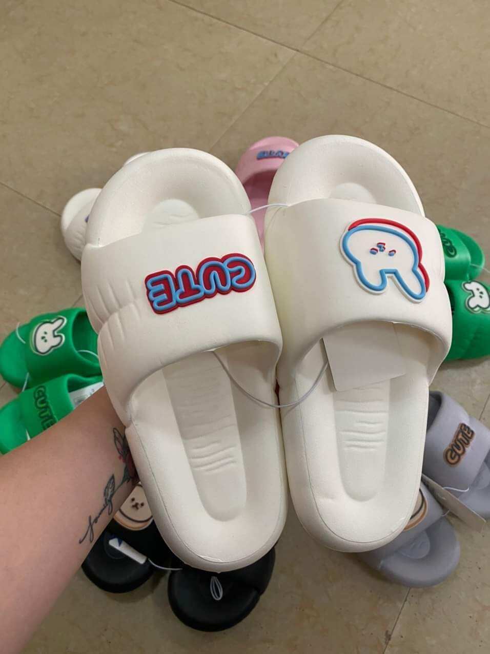 Dép bánh mì hàn quốc cute có size nam nữ