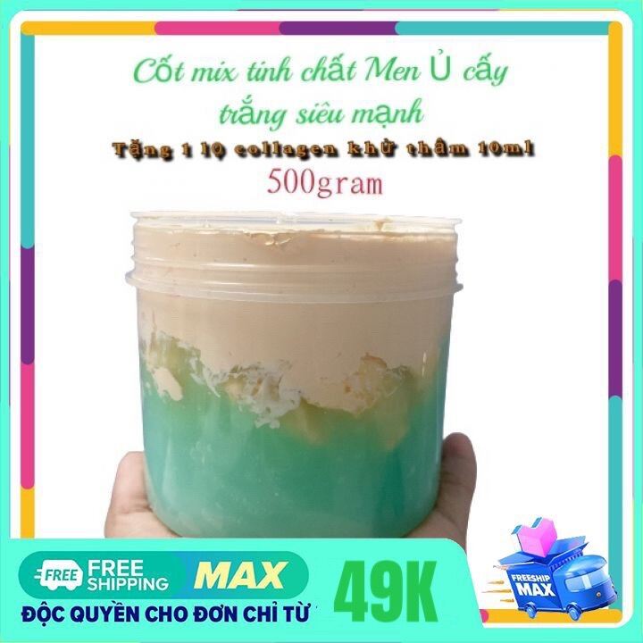 Kem Tron Body Cốt Mix Tinh Chất Men Ủ Cấy Trắng Siêu Mạnh 500Gr