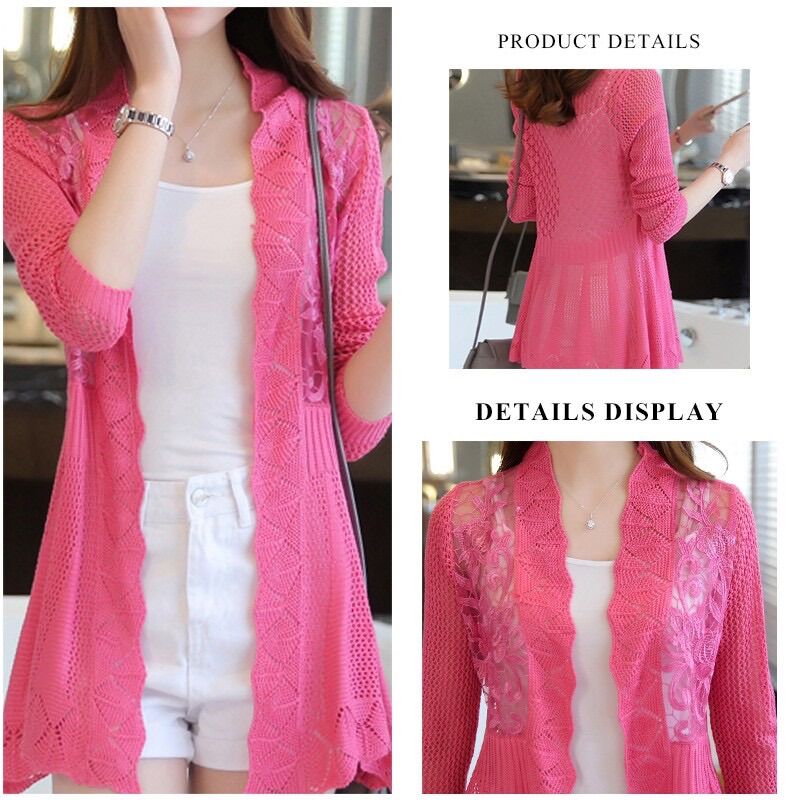 Áo Khoác len Cardigan Dáng Dài dễ thương- K2