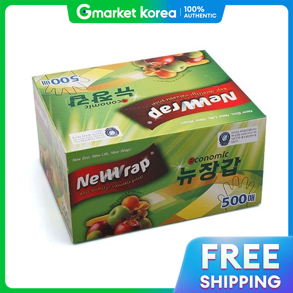 Găng tay nilon dùng một lần New Wrap 982ZXZ57, 500 chiếc, mới dùng trong nấu ăn