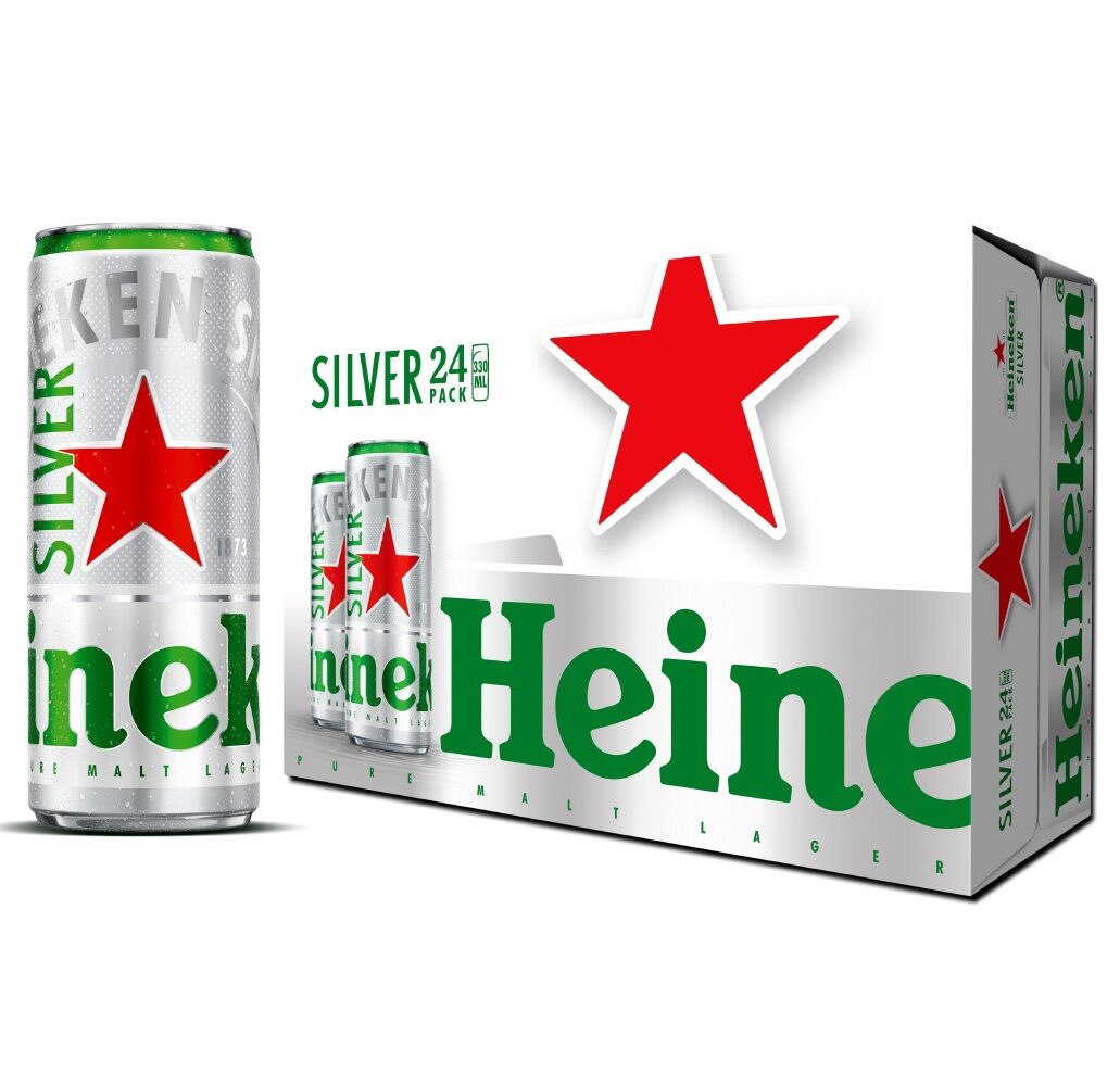 Thùng bia Heineken bạc 24 lon 330ml