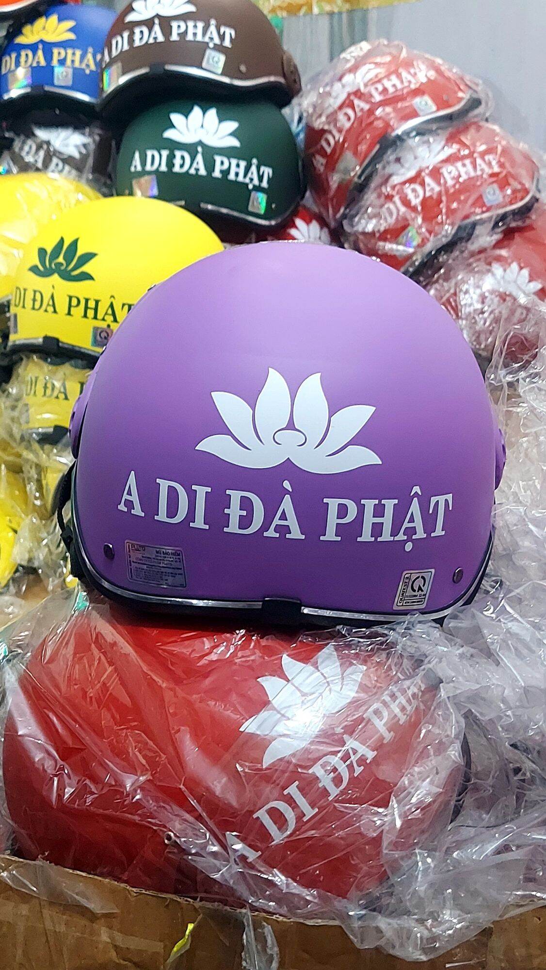 NÓN BẢO HIỂM A DI ĐÀ PHẬT CÓ KÍNH NGƯỜI LỚN.
