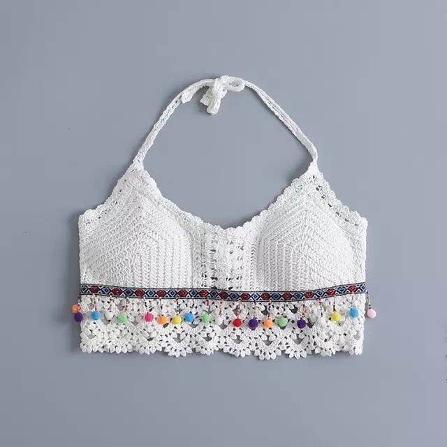 Bikini len đi biển nữ, set 3 món ren viền hạt hàng Quảng Châu cao cấp Vivi Shop