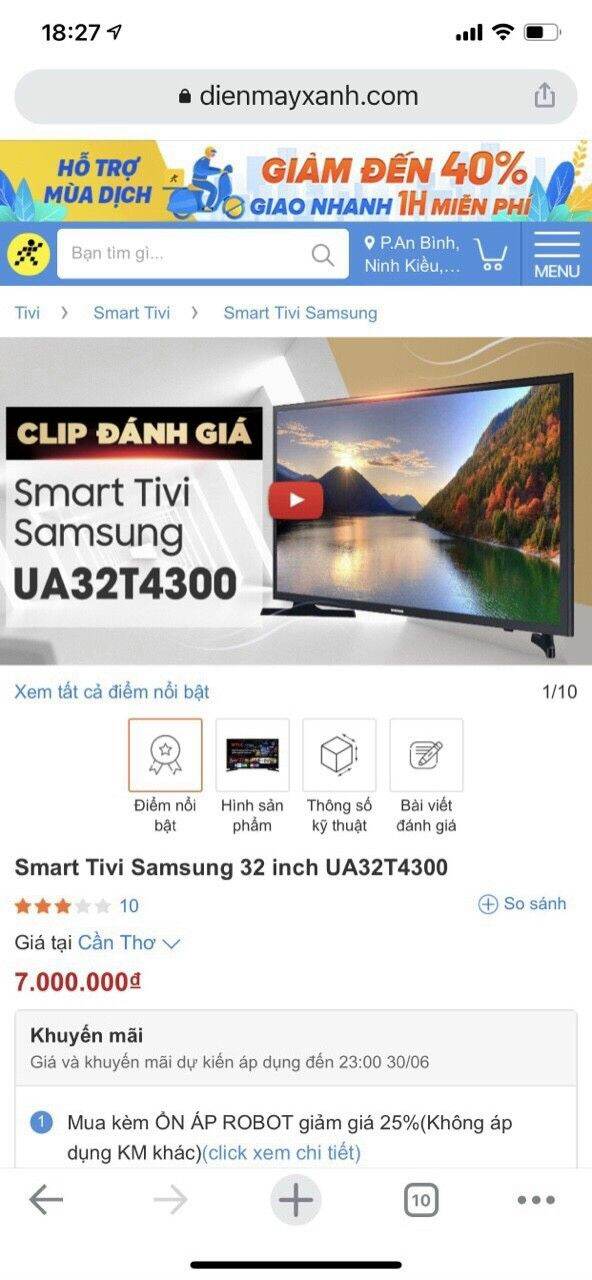 Smart Tivi Samsung 32 inch