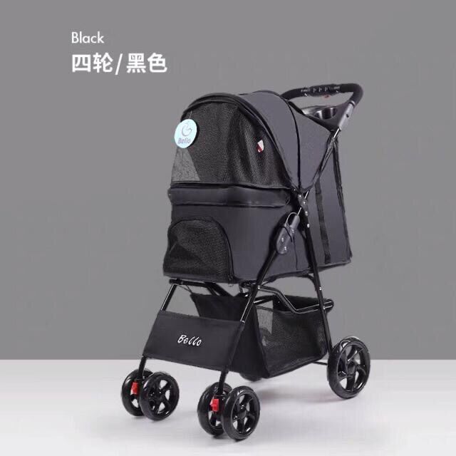 Xe đẩy thú cưng BELLO tiện lợi, gấp gọn, bánh xe xoay 360 độ