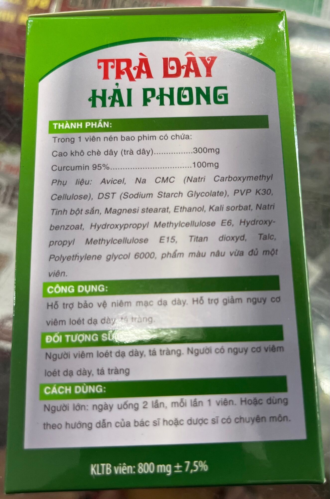 TRÀ DÂY HẢI PHONG - DÙNG CHO NGƯỜI BỊ DẠ DÀY HP