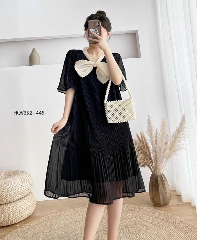 Đầm bầu voan 2 lớp thời trang