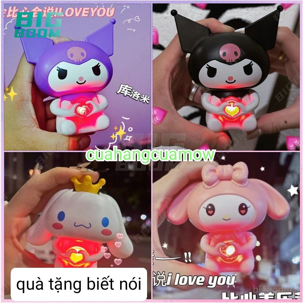 Đồ chơi Say I Love You phát sáng hình trái tim [I Can say I love you] cinnamoroll, búp bê kuromi, gấ