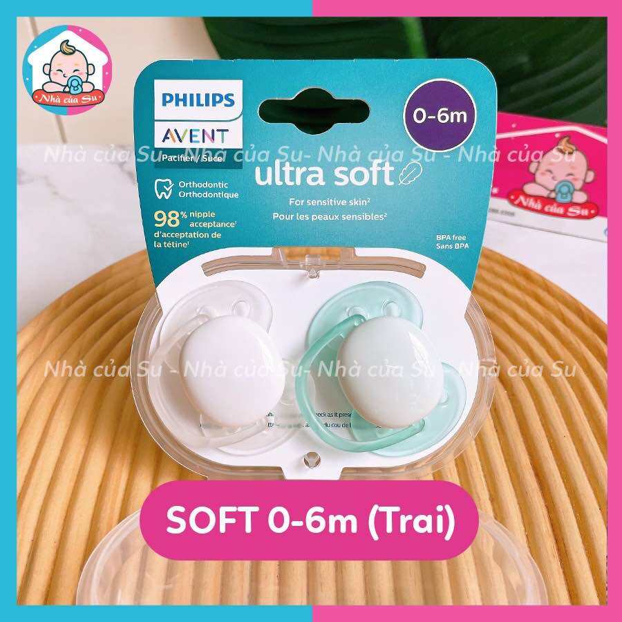 Ti giả Avent ultra Air/Soft Ti ngậm đầu dẹt chỉnh nha mềm thông khí NHÀ CỦA SU