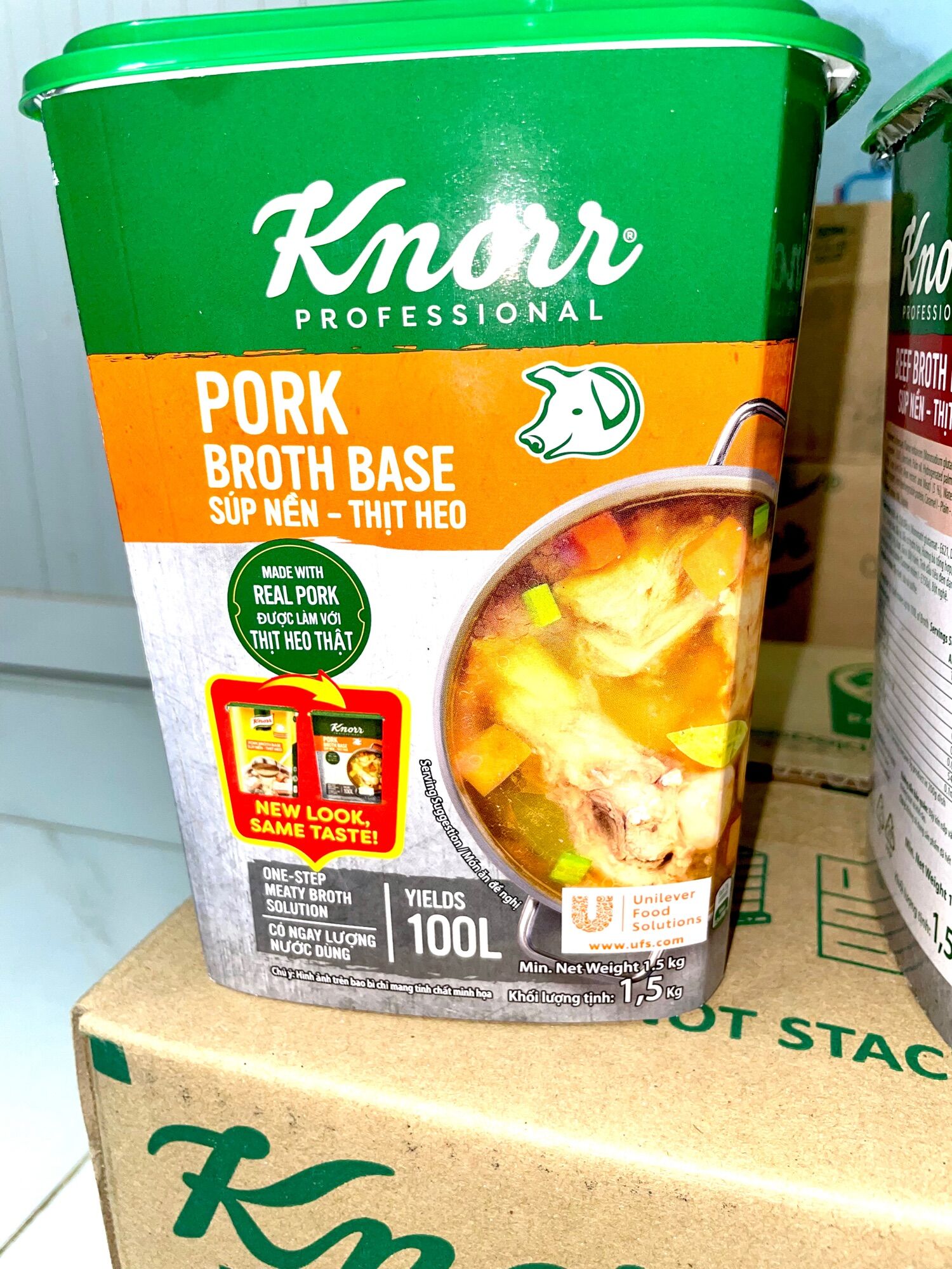 Súp Nền Thịt Heo Knorr 1.5kg (Mới)