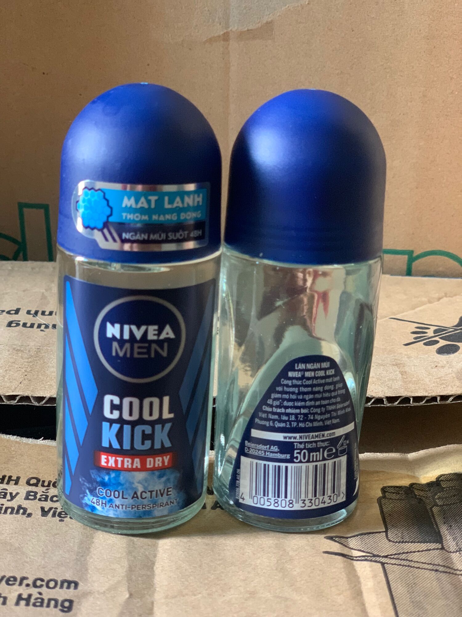 Combo 2 chai Lăn khử mùi NIVEA MEN COOL 50ml