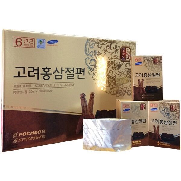 Hồng sâm lát tẩm mật ong Hàn Quốc Pocheon (Hộp 200g)